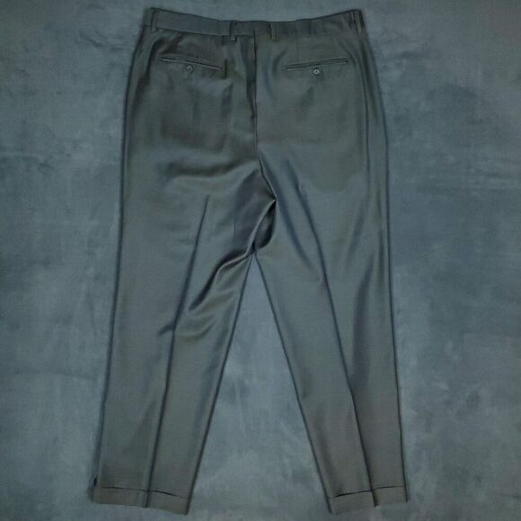 Santorelli Luxury Serge Pants Mens 38 Gray Made In Italy Romeo 1900F Dress Wool - Picture 11 of 14